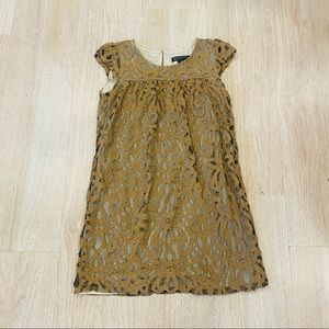 Inc gold lace dress